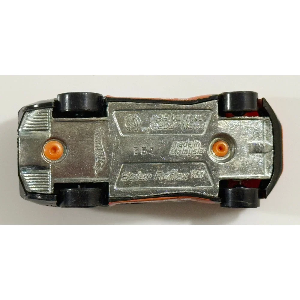 Hot Wheels Solar Reflex Toy Car Kids 1:64 Black Orange Blue Racing Number 3